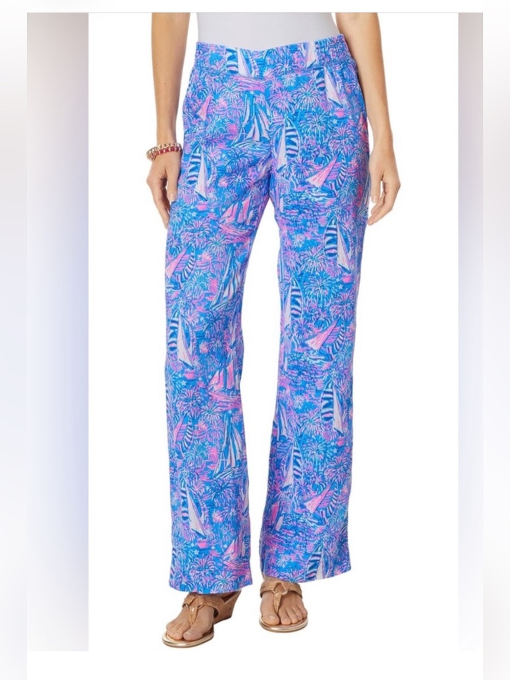 Lily Pulitzer linen sail boat pants